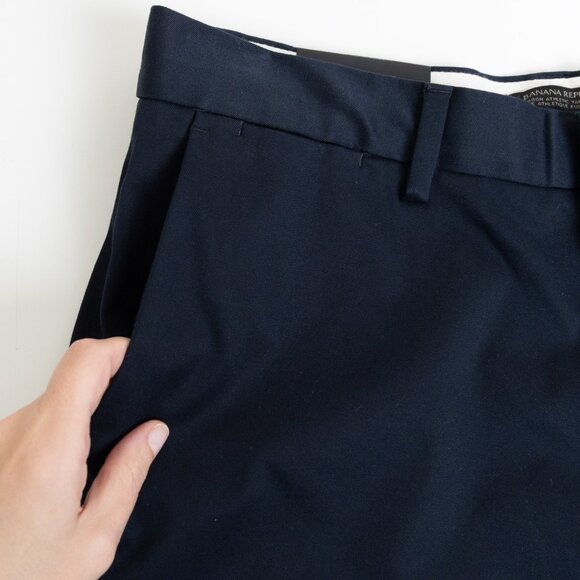 Banana Republic Mason Chino 32x32 Athletic Tapered Rapid Movement Pant Navy Blue - Picture 5 of 13